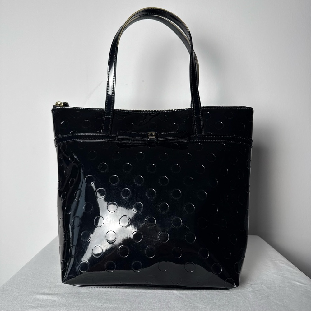 Kate Spade Jeralyn Camellia Street Tote Handbag Top Handle Purse| Black
